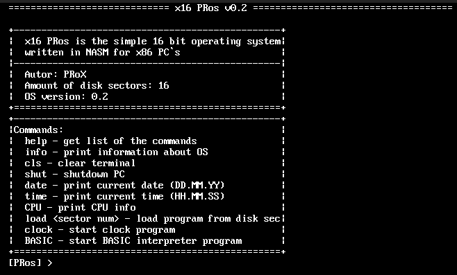 x16-PRos Project
